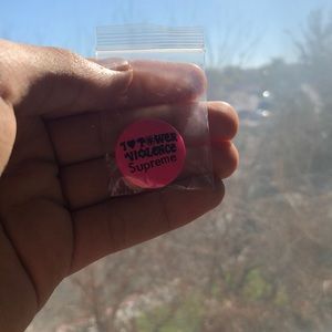 Supreme “ I Love Power Violence” Pin